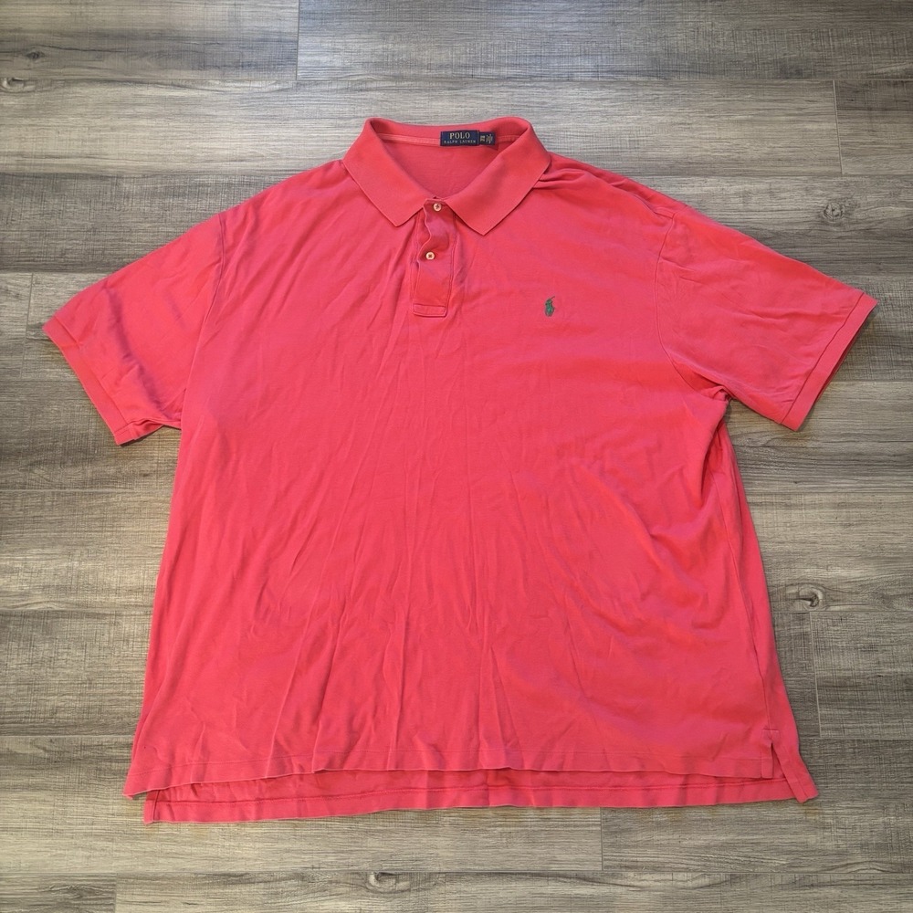 Polo Ralph Lauren Men's 3XB Red Polo Pony Embroidered Preppy Classic
